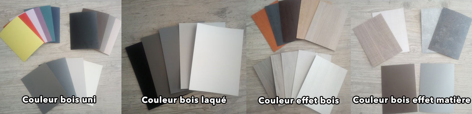 Un large choix de couleurs et de matériaux pour vos meubles sur mesure